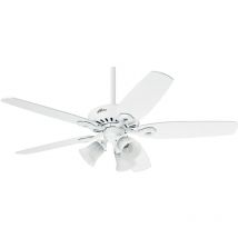 Hunter Fans - Ventilateur de plafond Builder Plus Blanc avec Lumière
