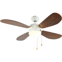 Aireryder - Ventilateur de plafond Classic 105 cm Blanc / Noyer