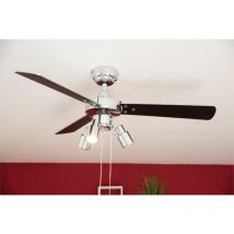 Aireryder - Ventilateur de plafond Cyrus Chrome avec lumière