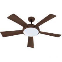 Farelek - wallis Chocolat - Ventilateur de plafond Ø132cm 38W + éclairage led