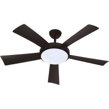Farelek - wallis Noir - Ventilateur de plafond Ø132cm 38W + éclairage led