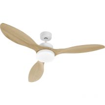 OKLAHOMA Blanc - Ventilateur de plafond Ø132cm 55W + éclairage LED