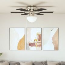 Nova - Ventilateur de plafond orné avec lumière 82 cm Marron foncé