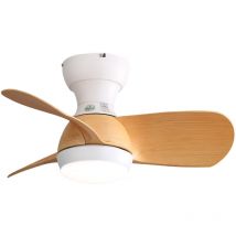 Mini ventilateur de plafond Led de 23 pouces, avec 3 couleurs variables, 3 lames abs, moteur à courant continu télécommandé pour chambre à coucher