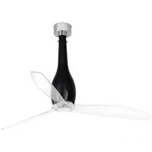 Faro Barcelona - Ventilateur de plafond moyen Faro Eterfan avec / sans lumière clair, noir brillant