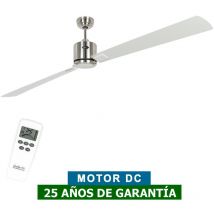 Casafan - Ventilateur de plafond 942484 eco neo iii 180cm blanc ou gris clair/ chrome brossé