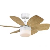 Westinghouse - Ventilateur de plafond Flora Royale Blanc avec lumière