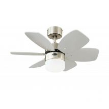 Westinghouse - Ventilateur de plafond Flora Royale Chrome avec lumière