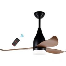 Bimar - Ventilateur de Plafond Garigliano, abs, Métal, Marron, Noir, 117x51x117 cm