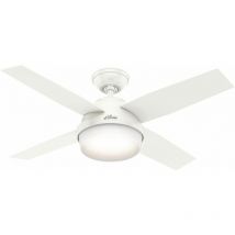 Hunter Fans - Ventilateur de plafond Dante Blanc avec Lumière