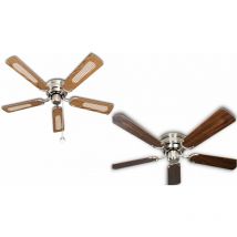 Pepeo - Ventilateur de plafond Kisa Deluxe bn Chêne / Noyer
