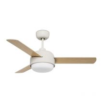 Leds-c4 - leds C4 Ventilateur du Plafond Ip20 Klar E27 15W Blanc Ancien Bois