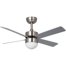 Techbrey - Ventilateur de Plafond Silencieux Cygnus Niquel 107cm Moteur dc Argent