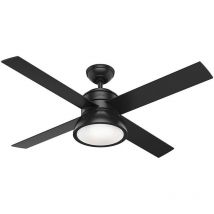 Hunter Fans - Ventilateur de plafond Loki Noir avec lumière