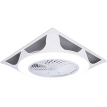 Sulion - Ventilateur de plafond moteur dc 60cm led 44W cct Blanc