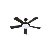 Farelek - Ventilateur de Plafond - Plafonnier wallis Noir - Ø132cm 38W + éclairage led