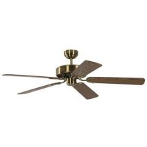 Pepeo - Ventilateur de plafond Potkuri Laiton antique / Chêne