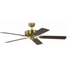 Pepeo - Ventilateur de plafond Potkuri Laiton satiné / Noyer