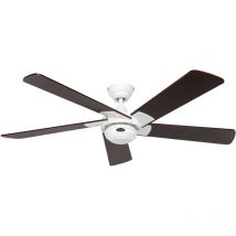 Certeo - Ventilateur de plafond Rotary Blanc-Wenge 132 cm