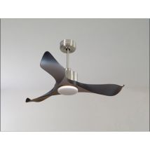 Klassfan - Modulo Regular Ring - Super Destratificateur Et Ventilateur Dc 132 Cm Chrome Pales Bois Clair Sans Lumière 25 À 40 M²