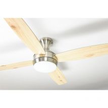 Aireryder - Ventilateur de plafond Saturn Nickel avec lumière