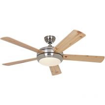 Certeo - Ventilateur de plafond Titanium 132 Chrome sans commande