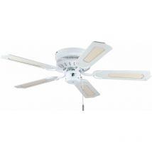 Deko-elektro - Ventilateur de plafond White Liane 103 cm avec tirette