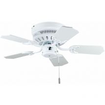Deko-elektro - Ventilateur de plafond White Liane 75 cm avec tirette