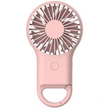 Ventilateur de poche 800 mAh avec mousqueton, mini ventilateur électrique usb en abs ignifuge super silencieux pour la vie quotidienne