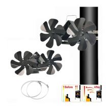 Highsam – Ventilateur De Poêle 12 Lames À Économie De Carburant – Silencieux ≤25db – Température De Fonctionnement 122°f À 662°f – Aluminium Anodisé