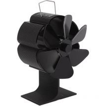 Ventilateur de poêle à chaleur 6 lames silencieux à économie d'énergie résistant aux hautes températures en alliage d'aluminium ventilateur de poêle