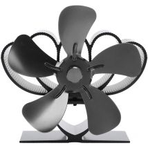 Eosnow - Jeffergarden Ventilateur de poêle à chaleur en alliage d'aluminium, ventilateur de poêle à bois durable à faible bruit pour cheminée à bches