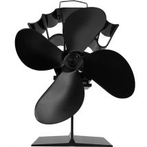 Decdeal - Ventilatore per stufa alimentato a calore a 4 pale Ventilatore ecologico a legna per caminetto ultra silenzioso per un'efficiente