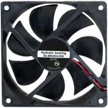 Ventilateur de refroidissement 12025 efficace à grand débit d'air, roulement à manchon en plastique, ventilateur de radiateur sans balais cc pour