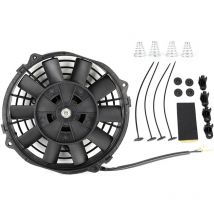 Jeffergarden - Ventilateur de refroidissement de radiateur électrique mince 7 pouces Thermo 12V universel avec kit de montage