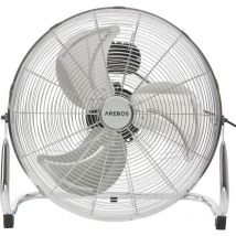 Ventilateur de table Arebos Ventilateur de sol 120W 3 niveaux de vitesse D45cm Argent