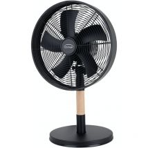 DOMAIR BORNEO NOIR - Ventilateur de Table - 35 Watts - Très Discret - 5 pales - 30 cm de Diamètre - Noir