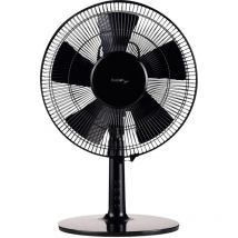 Ventilateur de table noir diamètre 30cm.