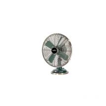 Fabrilamp - Ventilateur de table oscillant et fixe réglable Capitol (moteur ac 37 w, 3 vitesses) en vert et cuir