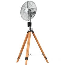 Ventilateur Trépied EnergySilence 1600 Woody Smart. 50 w, 4 pales de 16 pouces, diamètre 40 cm, moteur en cuivre, 3 vitesses, hauteur réglable 130