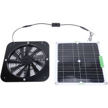Ventilateur d'extraction solaire 100W, panneau de Ventilation de 13.5 pouces, alimenté pour chien, poulailler, serre, camping-car