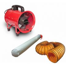 Mw Tools - Ventilateur MV200 avec tuyau et sac filtrant MV200SET