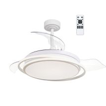 Cristalrecord - Ventilateur led pliable blanc antiéblouissant 45W 4000lm cct