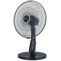 Domair - Ventilateur sur pied 3XLBK 55W 3 vitesses D40cm Noir