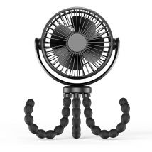 Ventilateur Personnel Portatif avec Trépied Flexible - Batterie 5200mAh, Rotation à 360°