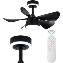 Dazhom - Ventilateur Plafond avec Lumières et Télécommande led Lampe 3 Couleurs Dimmablee et 6Vitesses de Vent Ventilateur Plafond Silencieux Φ79CM