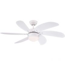 Ventilateur de plafond Turbo Swirl Blanc 105 cm