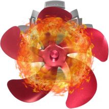 Pales de ventilateur de poêle à bois, ventilateur de cheminée à 5 pales, ventilateur silencieux fixé au conduit, pales de ventilateur de cheminée