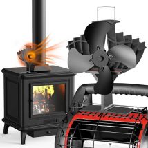 Aiperq - Ventilateur Poele à Bois,Ventilateur De Poele 4 Pales de Ventilateur,Tranquillement Ventilateur Poele à Granulés,pour Poele a