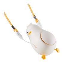 Ventilateur Portable Canard Mignon, Ventilateur de Cou avec Cordon Réglable, Ventilateur de Poche sans Lame, Ventilateur USB Rechargeable à 3
